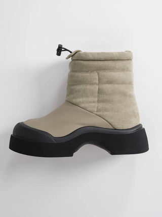 Brun suede platform boots