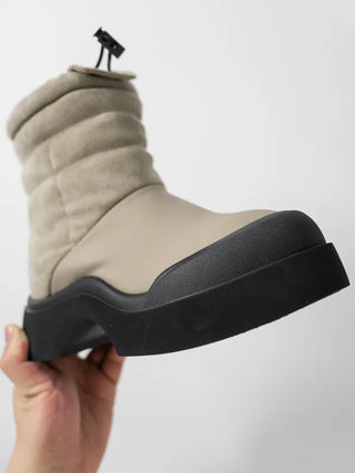 Brun suede platform boots