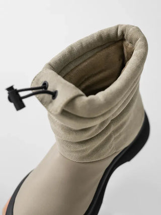 Brun suede platform boots