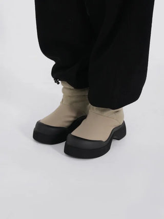 Brun suede platform boots