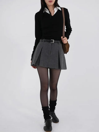 Cory Classic Pintuck Skirt Pants