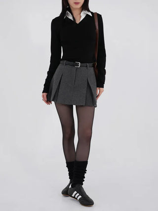 Cory Classic Pintuck Skirt Pants