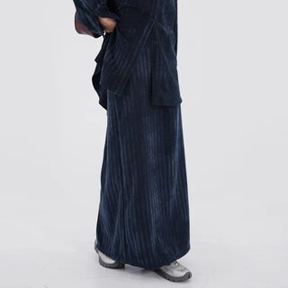 Mer Velvet Striped Long Skirt