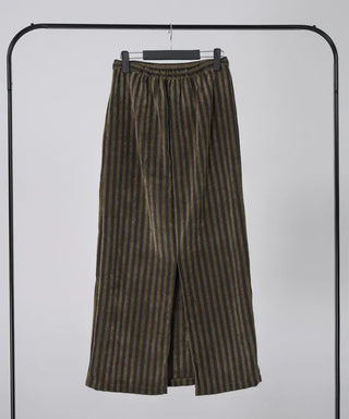 Mer Velvet Striped Long Skirt