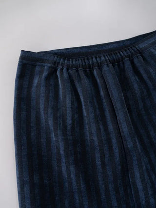 Mer Velvet Striped Long Skirt
