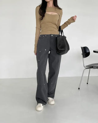 Kia Cotton Rivet Work Pants
