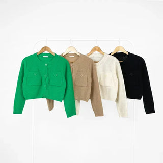 We have a waffle knit cardigan