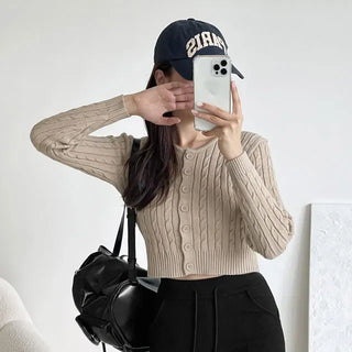 As Cable Knit Cardigan
