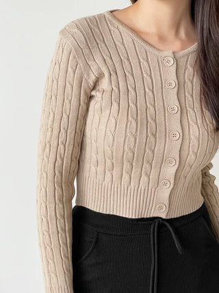 As Cable Knit Cardigan