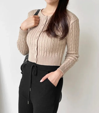 As Cable Knit Cardigan