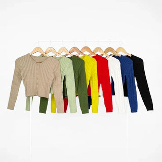 As Cable Knit Cardigan
