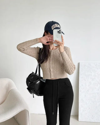 As Cable Knit Cardigan