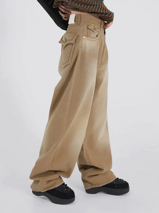 Creedy Wide Hidden Pocket Cotton Pants