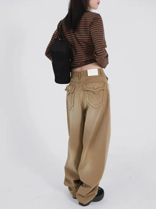 Creedy Wide Hidden Pocket Cotton Pants