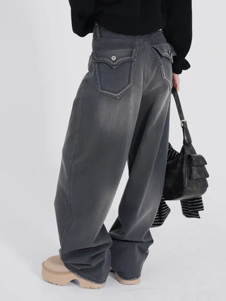 Creedy Wide Hidden Pocket Cotton Pants