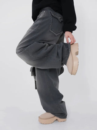 Creedy Wide Hidden Pocket Cotton Pants