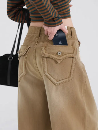 Creedy Wide Hidden Pocket Cotton Pants