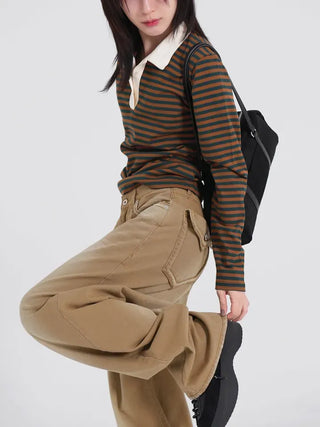 Creedy Wide Hidden Pocket Cotton Pants