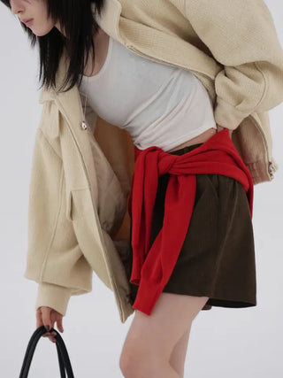 Mille Corduroy Pintuck Shorts