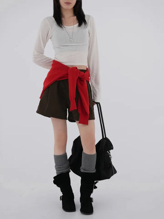 Mille Corduroy Pintuck Shorts