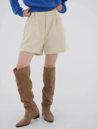 Mille Corduroy Pintuck Shorts