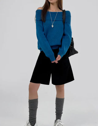 Bonnie off-shoulder long-sleeve knit