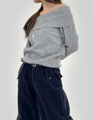 Bonnie off-shoulder long-sleeve knit