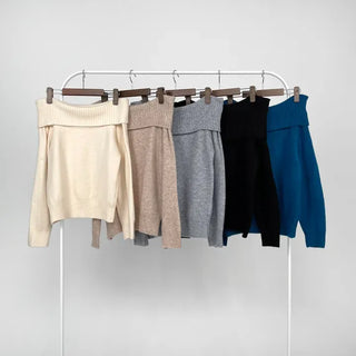 Bonnie off-shoulder long-sleeve knit