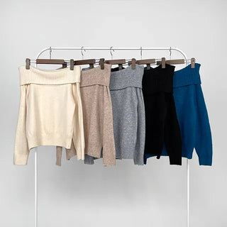 Bonnie off-shoulder long-sleeve knit