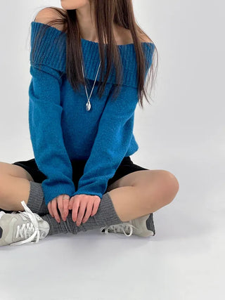 Bonnie off-shoulder long-sleeve knit