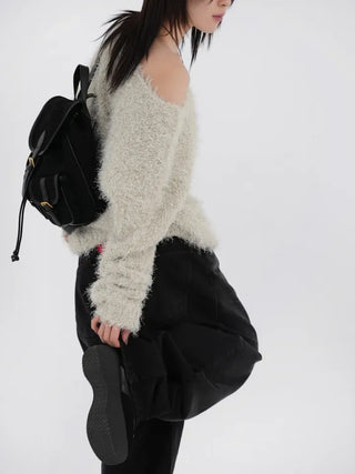 Cornell Alpaca One-Shoulder Knit