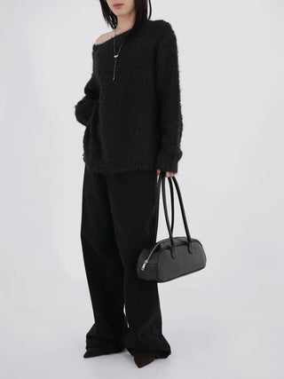 Cornell Alpaca One-Shoulder Knit