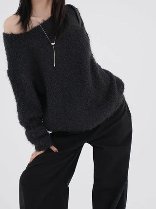 Cornell Alpaca One-Shoulder Knit