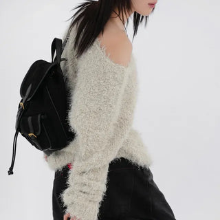 Cornell Alpaca One-Shoulder Knit