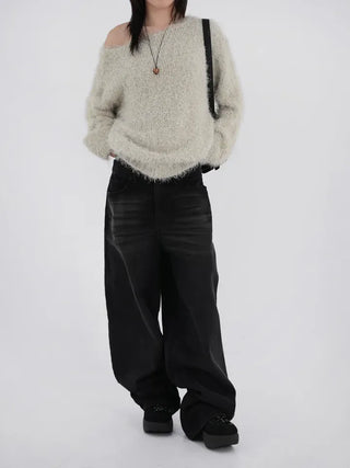 Cornell Alpaca One-Shoulder Knit