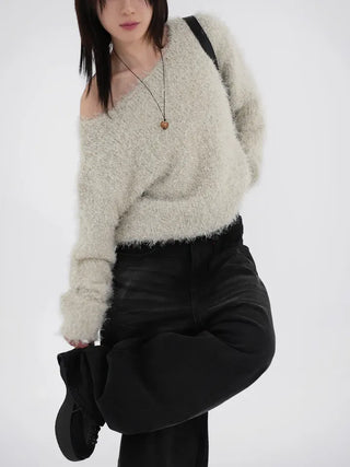 Cornell Alpaca One-Shoulder Knit