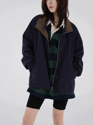 Lamin striped collared long-sleeve shirt