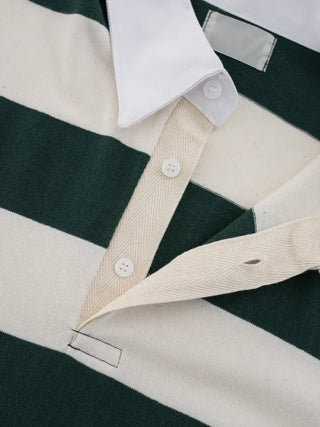 Lamin striped collared long-sleeve shirt