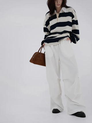 Lamin striped collared long-sleeve shirt