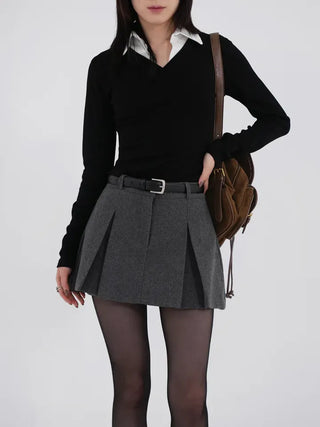 Rumiko Collar Contrast Long Sleeve