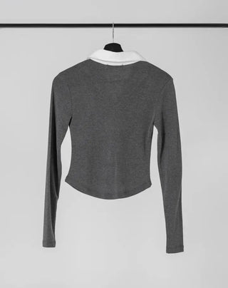 Rumiko Collar Contrast Long Sleeve