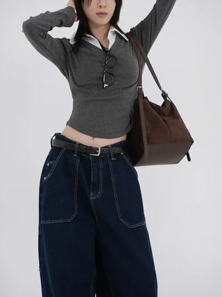 Rumiko Collar Contrast Long Sleeve