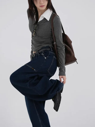 Rumiko Collar Contrast Long Sleeve