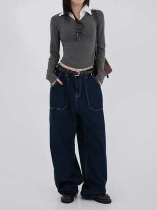 Rumiko Collar Contrast Long Sleeve