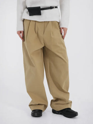 Tian Pintuck Wide Cotton Pants
