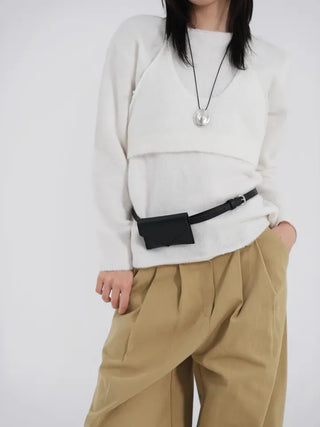 Tian Pintuck Wide Cotton Pants