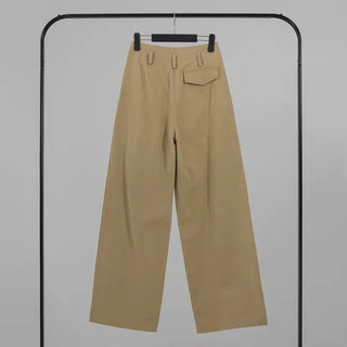 Tian Pintuck Wide Cotton Pants