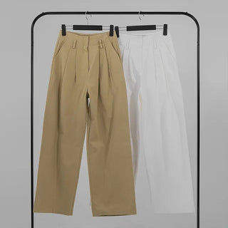 Tian Pintuck Wide Cotton Pants