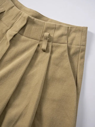 Tian Pintuck Wide Cotton Pants