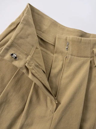 Tian Pintuck Wide Cotton Pants